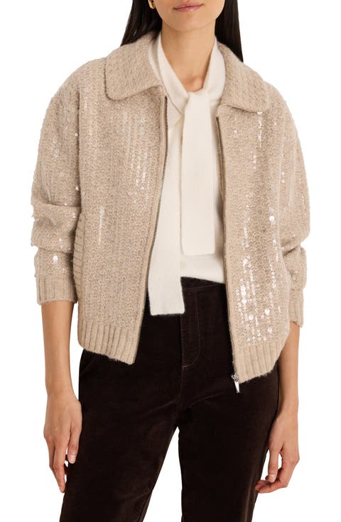 Shimmer Sequin Knit Jacket