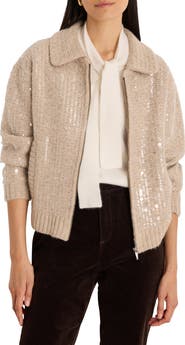 NIC+ZOE Shimmer Sequin Knit Jacket