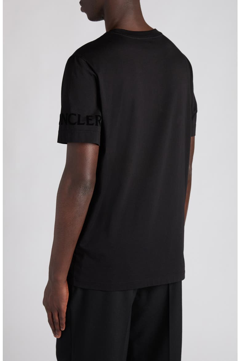 Logo Patch Cotton T-Shirt, Alternate, color, BLACK