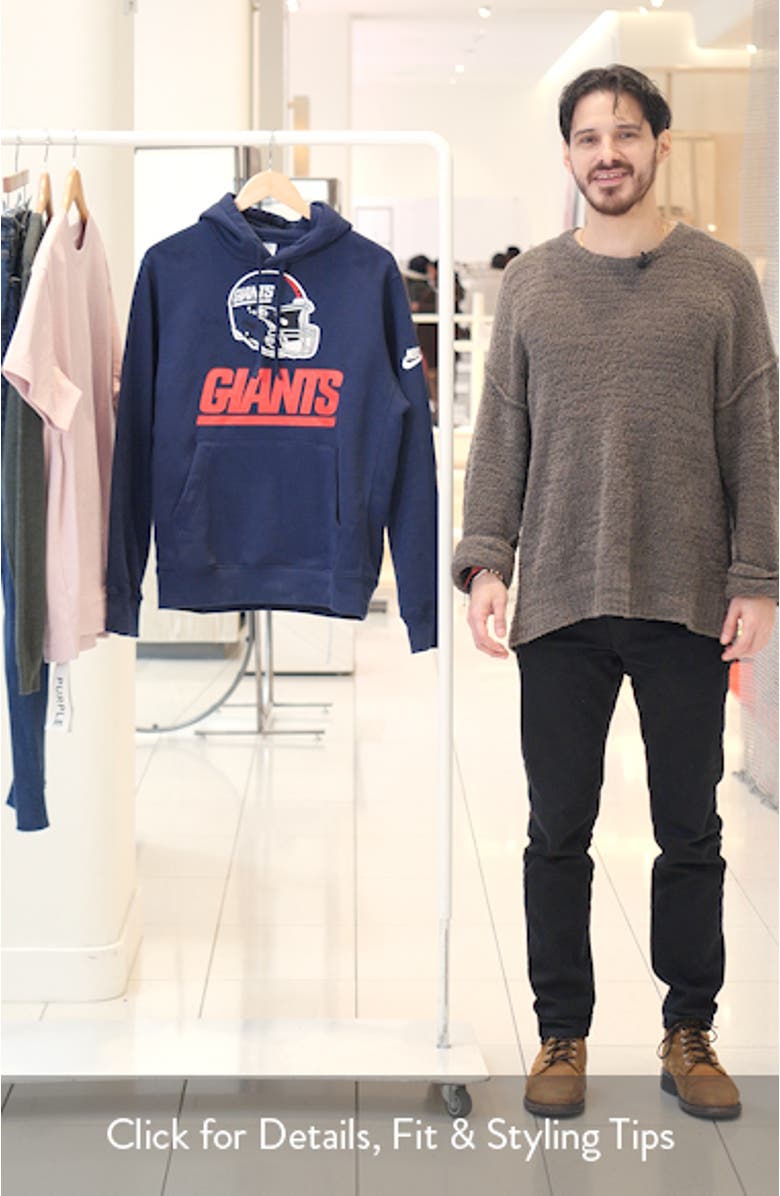 Men's Starter  Charcoal New York Giants Pullover Hoodie, sales video thumbnail