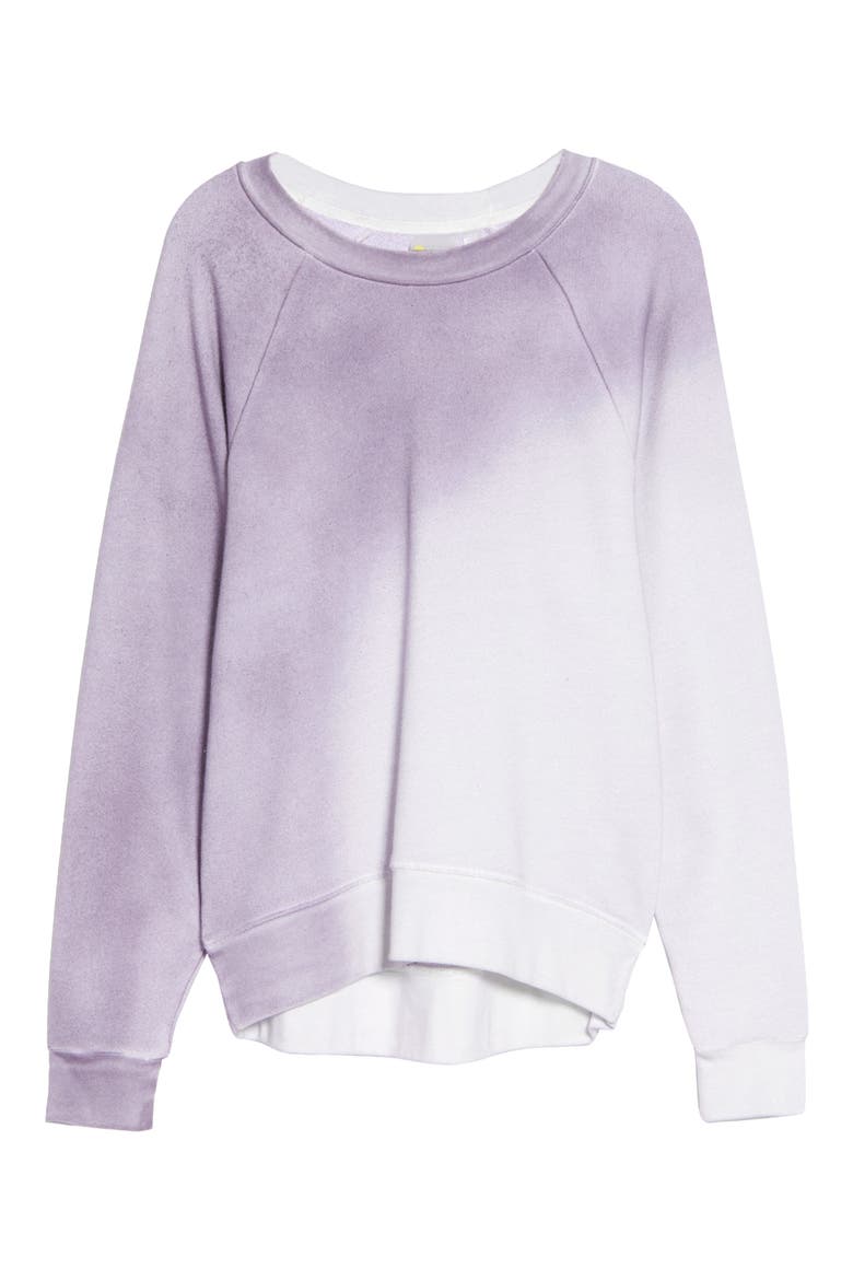 Jamie Spray Dye Sweatshirt, Alternate, color, GREY STONE