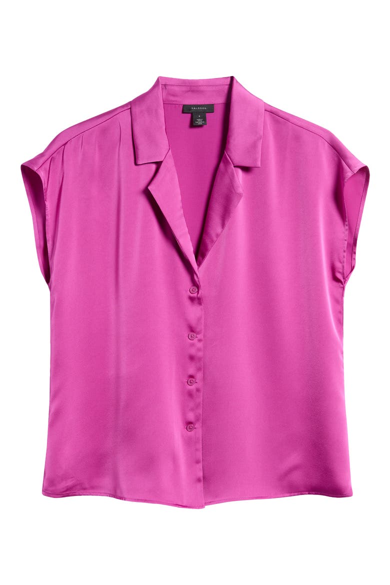 Solid Camp Shirt, Alternate, color, VIVID PLUM