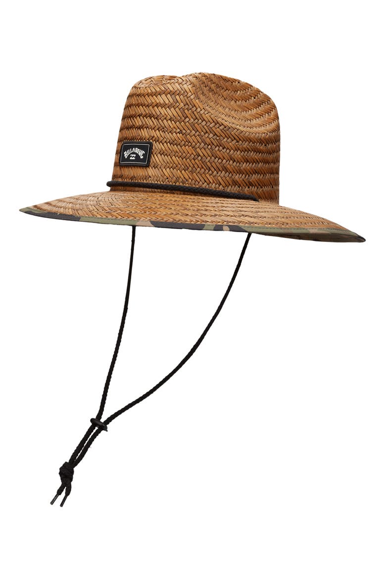 Tides Camo Print Straw Hat, Alternate, color, CAMO