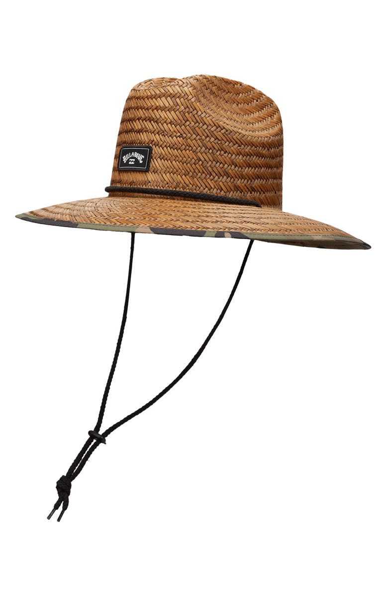 Billabong Tides Camo Print Straw Hat, Alternate, color, 