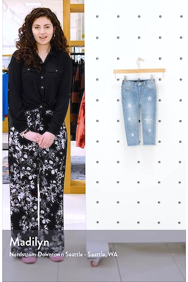 Kids' Luna Star Patch Ankle Straight Leg Jeans video