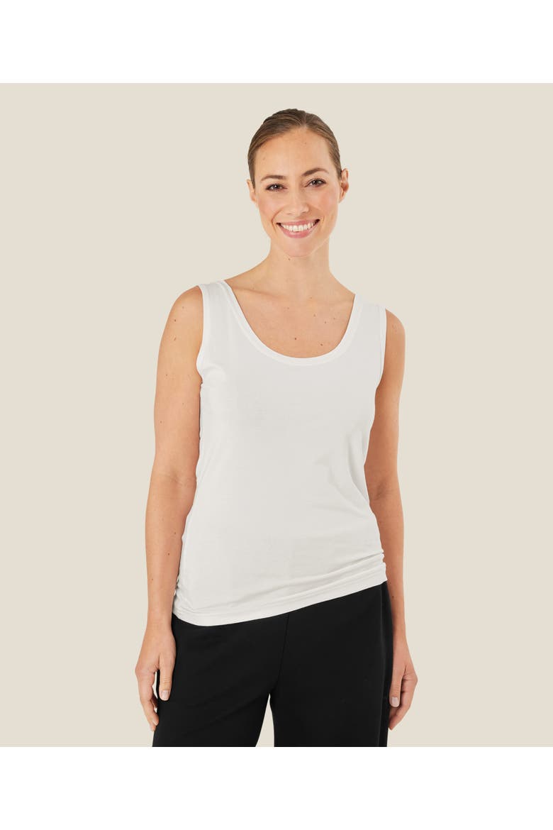Maels Scoop Neck Vest, Main, color, White