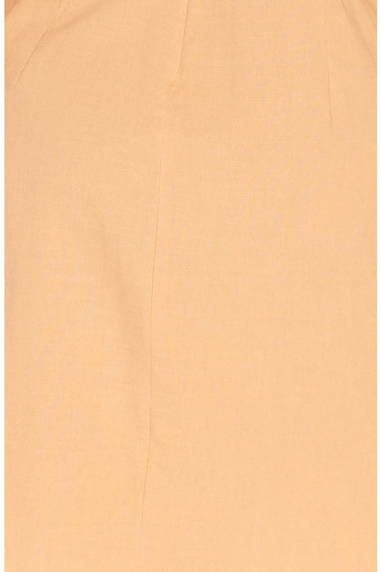 Tie Waist Cotton Blend Minidress, Alternate, color, BEIGE