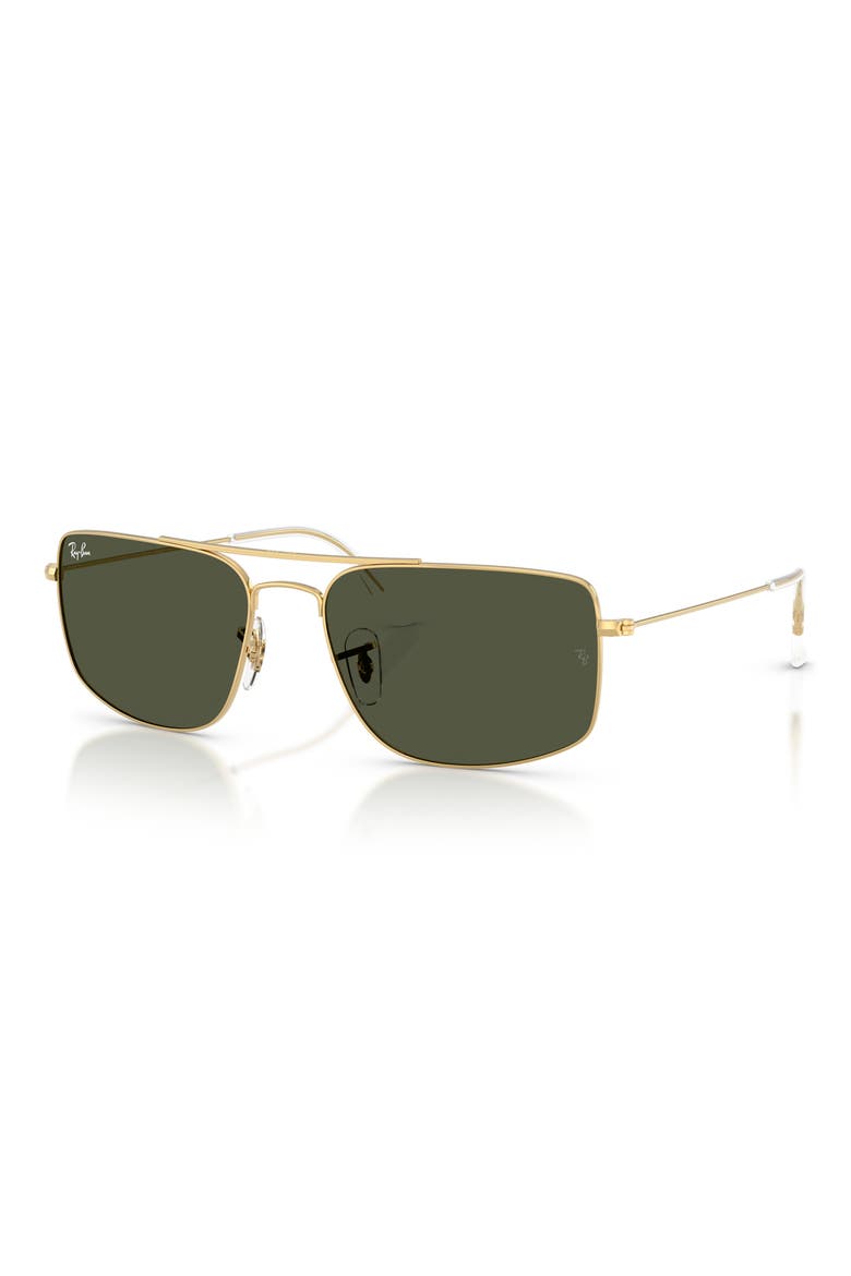 Explorer 3 56mm Square Sunglasses, Alternate, color, ARISTA / GREEN