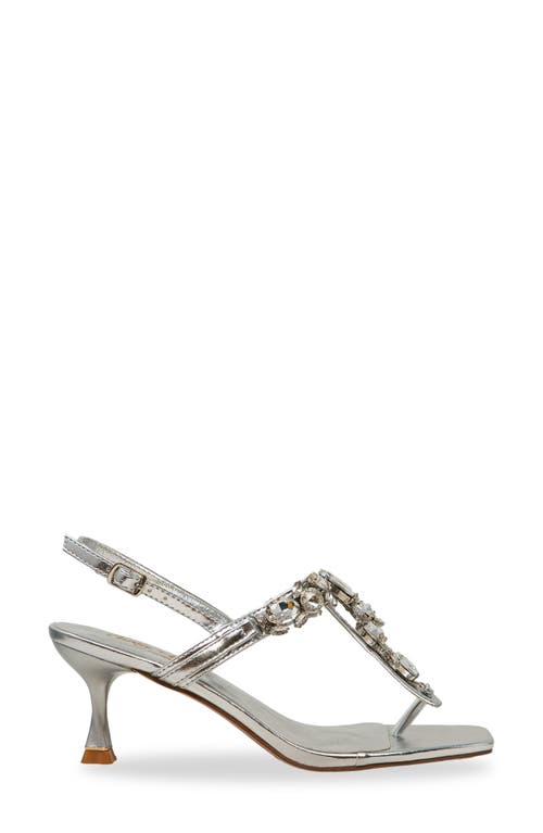 Chase & Chloe Chase And Chloe Crystal T-strap Slingback Sandal