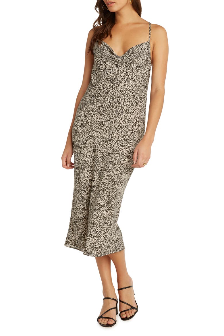 Amalfi Animal Slipdress, Main, color, BLACK
