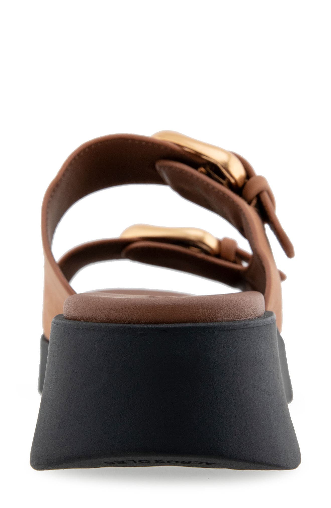 Aerosoles Faith Flatform Slide Sandal, Alternate, color, Tan Leather
