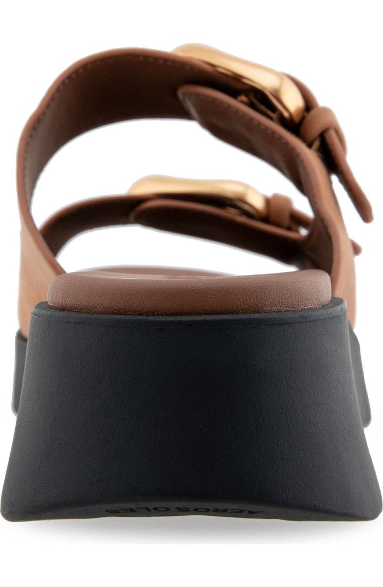 Aerosoles Faith Flatform Slide Sandal, Alternate, color, Tan Leather