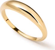 Ana Luisa Gold Band Ring - Gold Slim Dome Ring