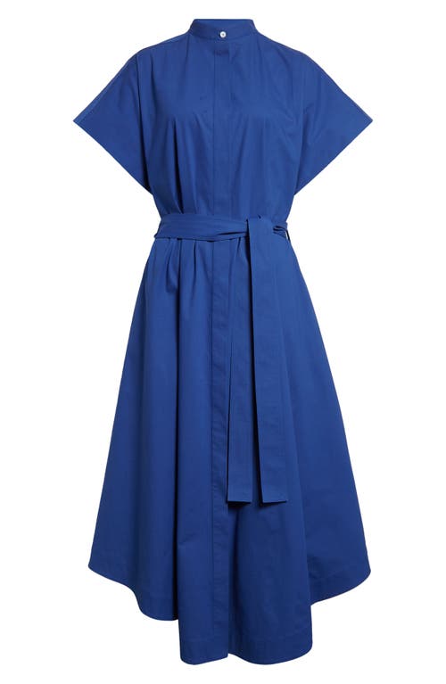 Proenza Schouler Walker Band-collar Eco Poplin Shirtdress In Blue