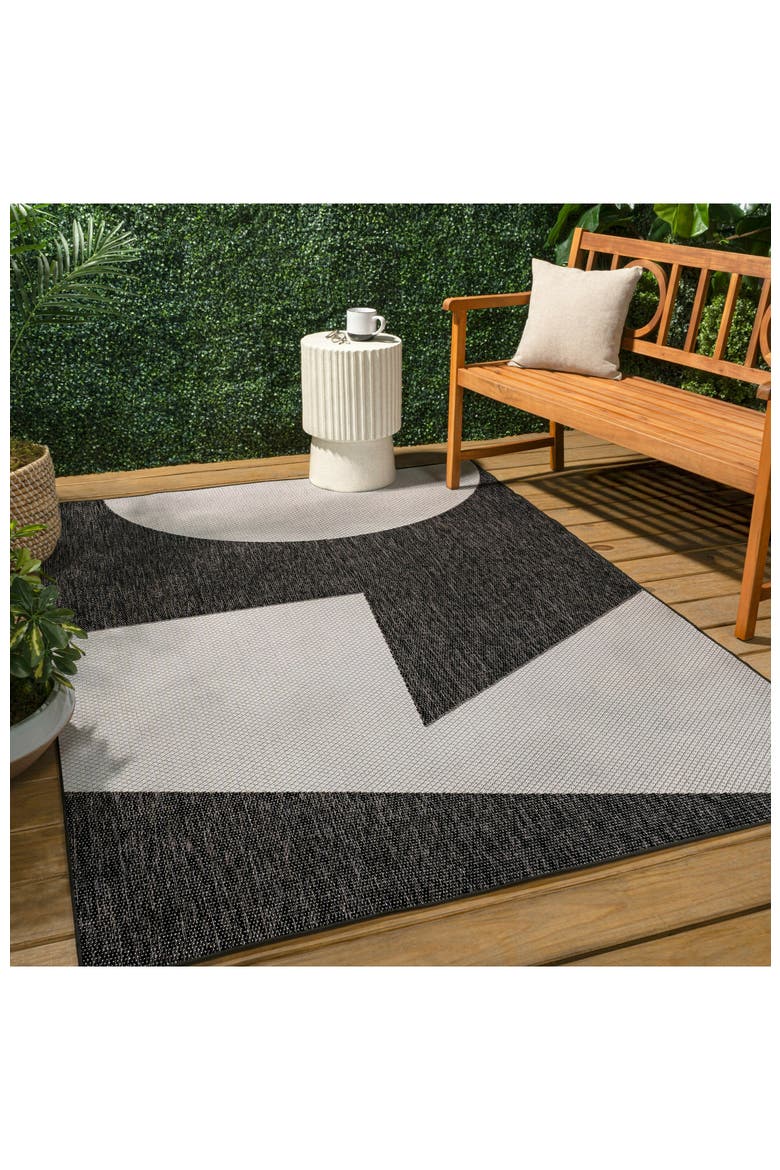 Lucian Modern Geometric Abstract Two-Tone Area Rug, Alternate, color, Black/Cream