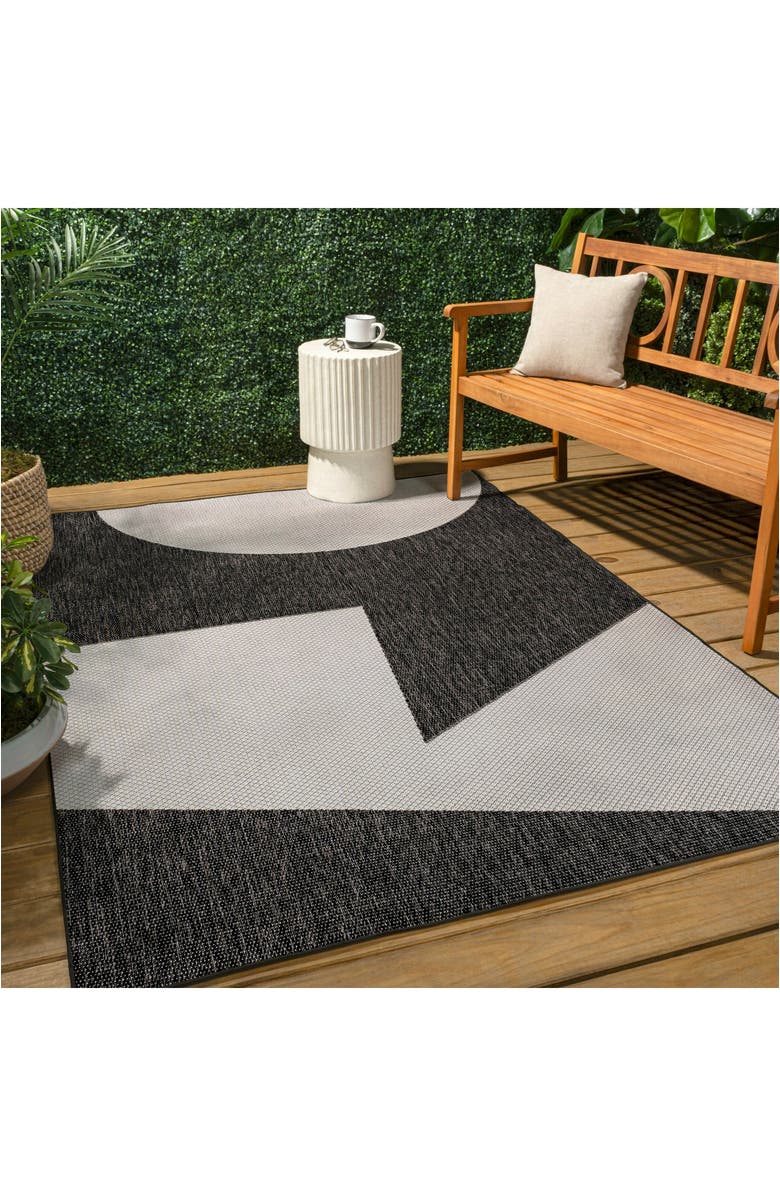 JONATHAN Y Lucian Modern Geometric Abstract Two-Tone Area Rug, Alternate, color, Black/Cream