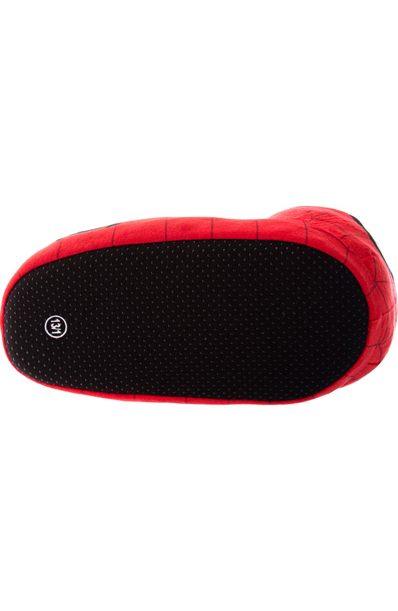 Spider-Man Cozy Plush Fun Slippers, Alternate, color, Red