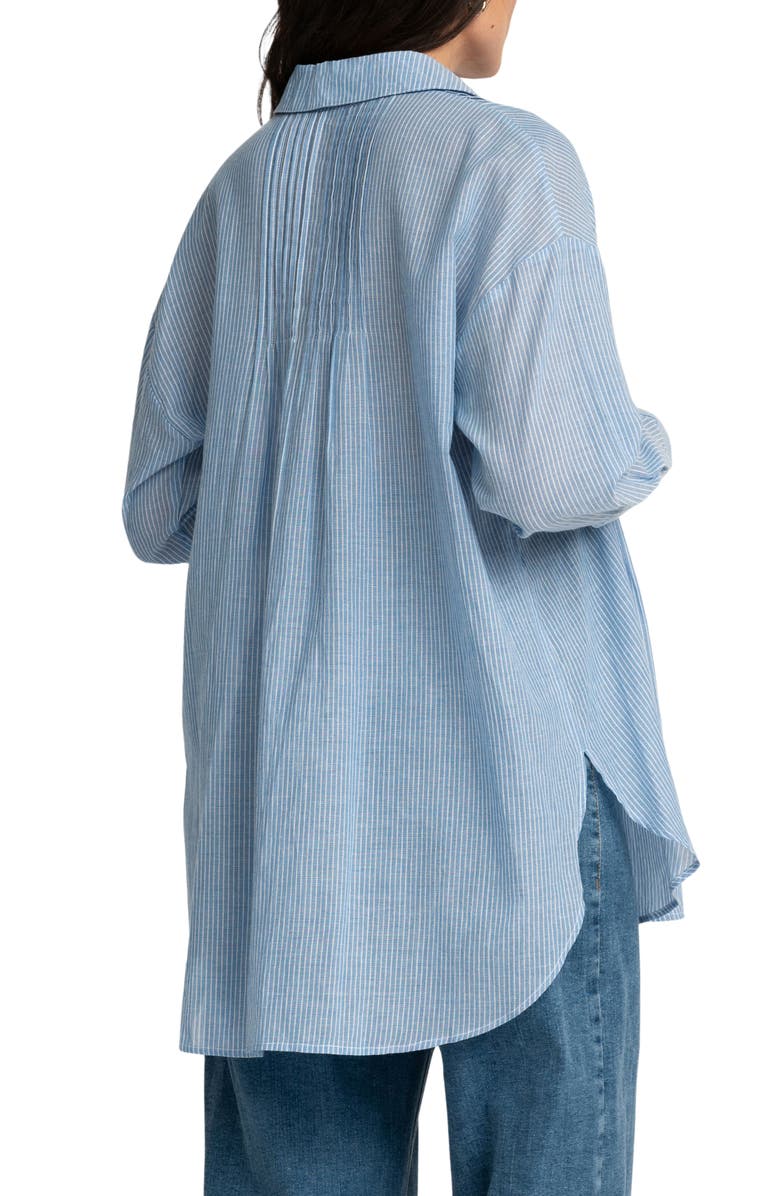 Seraphine Stripe Long Sleeve Maternity Shirt, Alternate, color, 