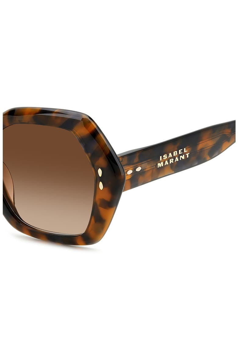 53mm Square Sunglasses, Alternate, color, BROWN HAVANA