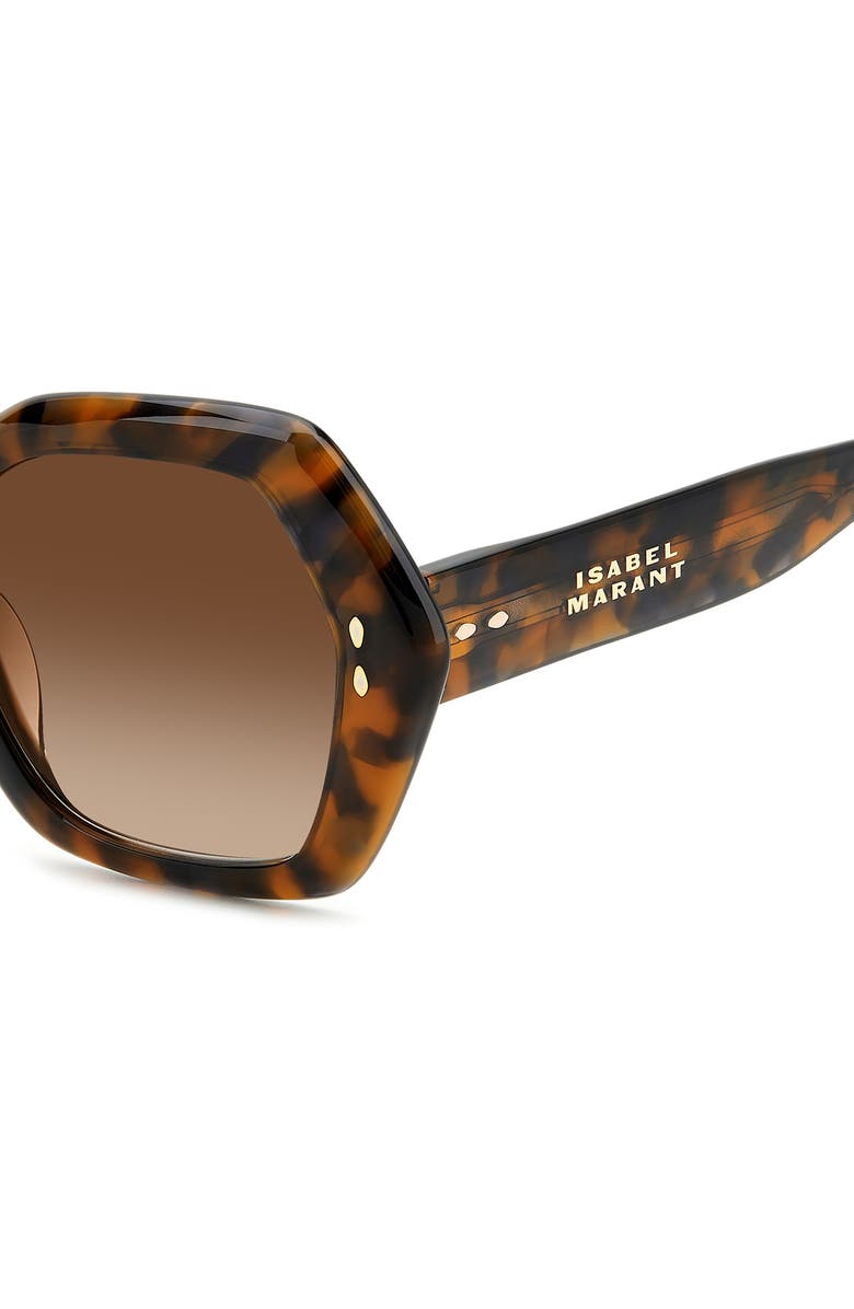 Isabel Marant 53mm Square Sunglasses, Alternate, color, Brown Havana
