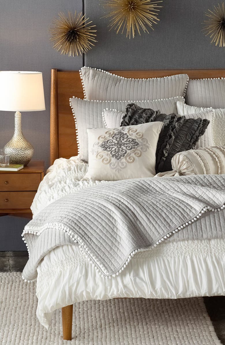 Levtex 'Pom Pom' Reversible Quilt, Alternate, color, 