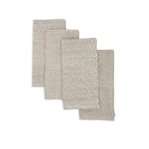 Vertex Hand Block Printed Napkins - Set of 4