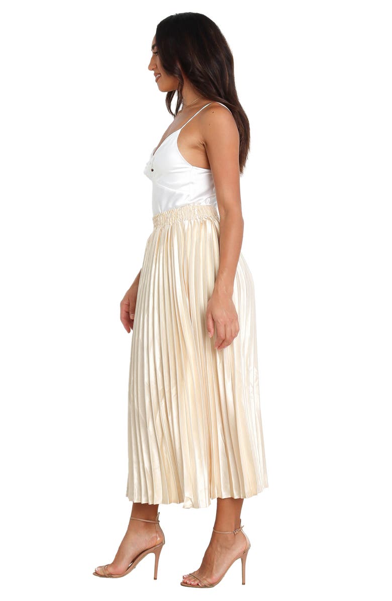 Petal & Pup Missie Pleated Satin Skirt, Alternate, color, 