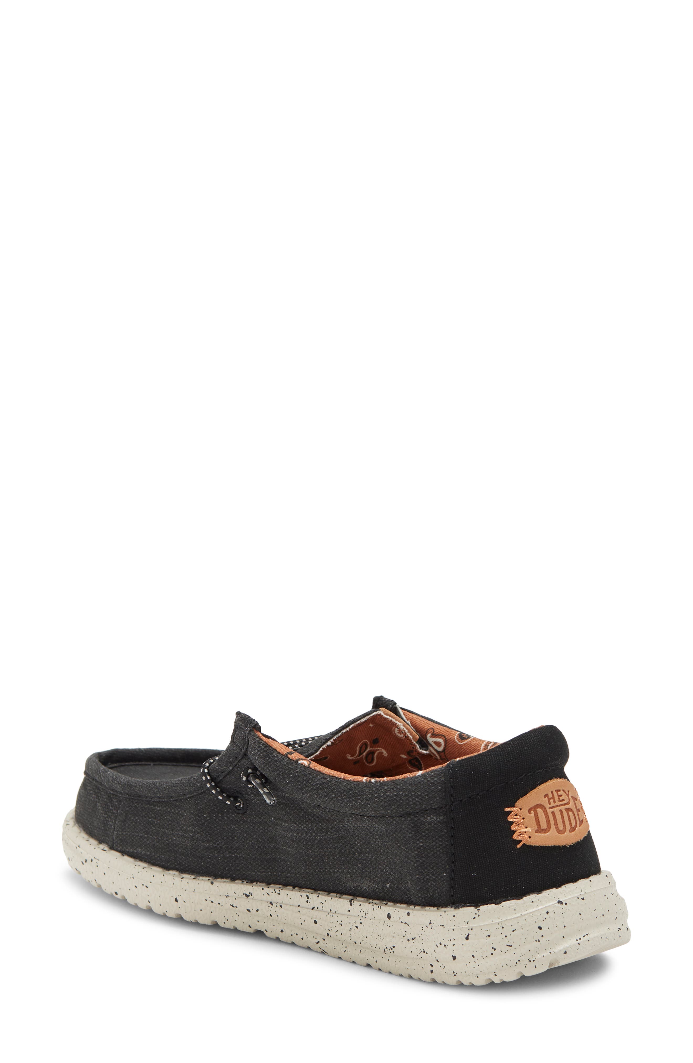 Hey Dude Kids' Wally Washed Canvas Boat Shoe, Alternate, color, 