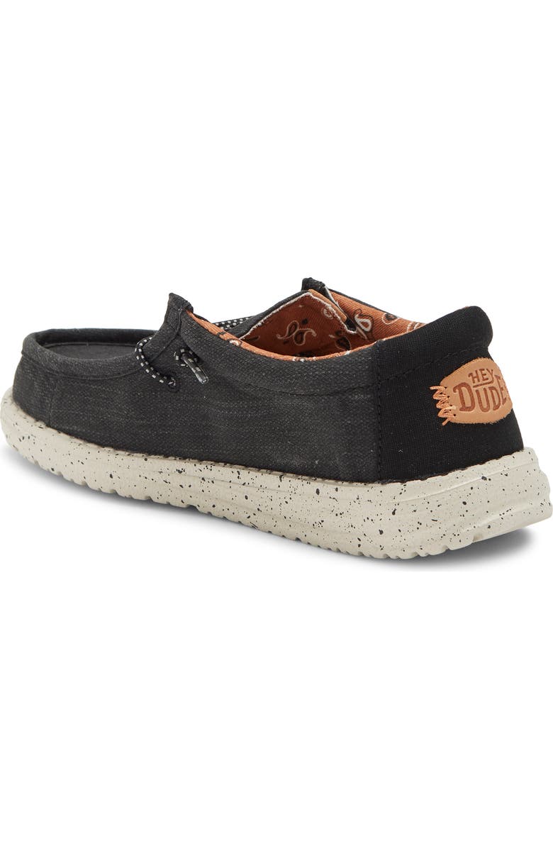 Hey Dude Kids' Wally Washed Canvas Boat Shoe, Alternate, color,