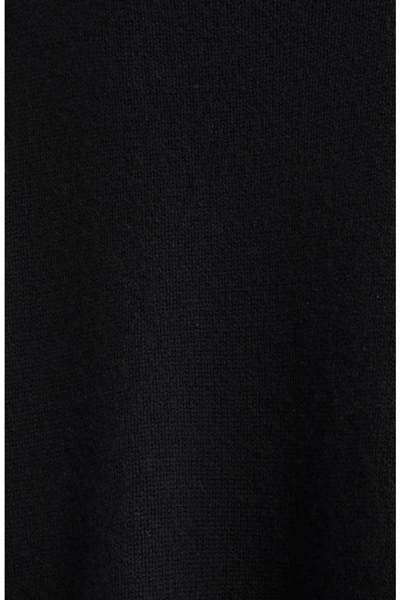 Luke Stand Collar Wool & Cashmere Sweater, Alternate, color, BLACK