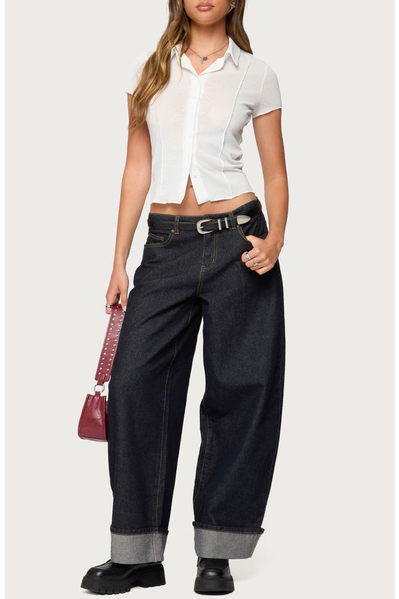 Geena Semisheer Button-Up Shirt, Alternate, color, WHITE