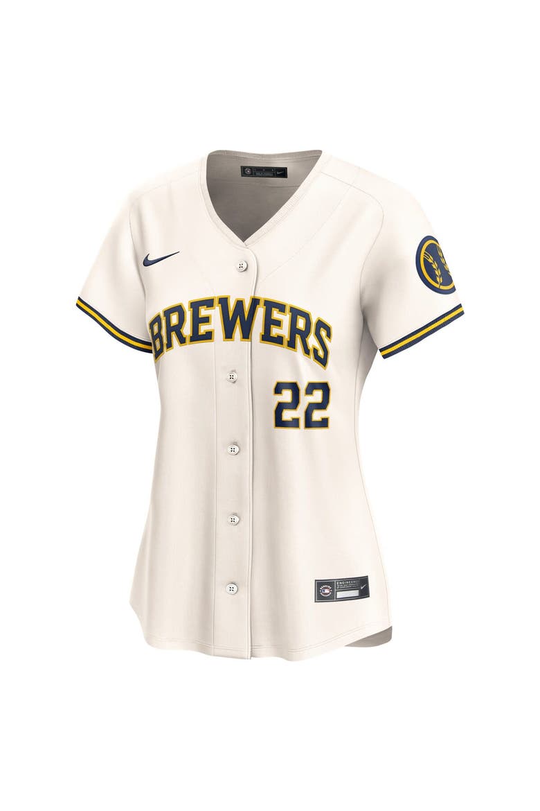 Women's Nike Christian Yelich Cream Milwaukee Brewers Home Limited Player Jersey, Alternate, color, Cream