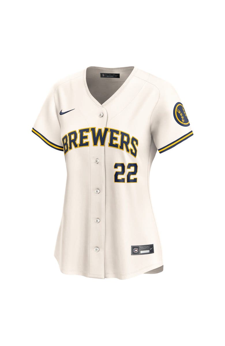 Nike Women's Nike Christian Yelich Cream Milwaukee Brewers Home Limited Player Jersey, Alternate, color, Cream