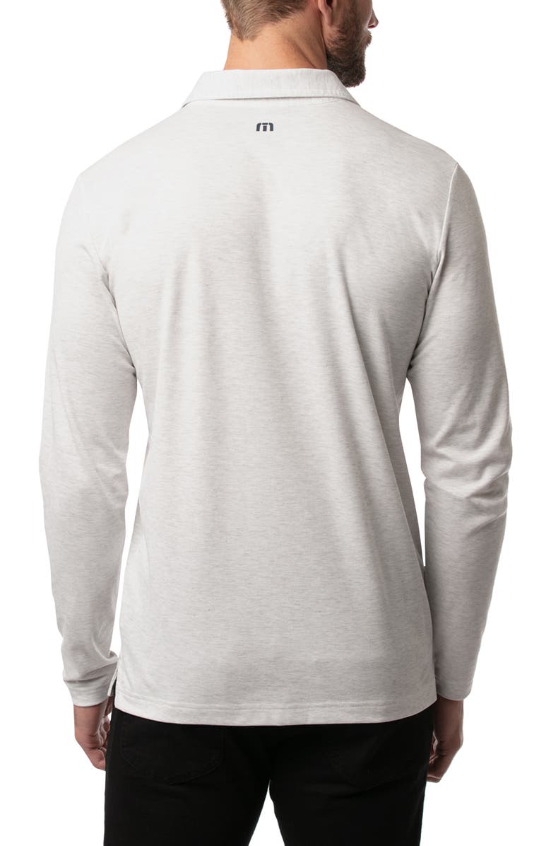 TravisMathew Leave a Message Long Sleeve Cotton Blend Polo, Alternate, color, 