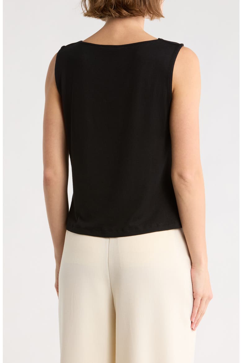 Gigi Draped Tank Top, Alternate, color, BLACK