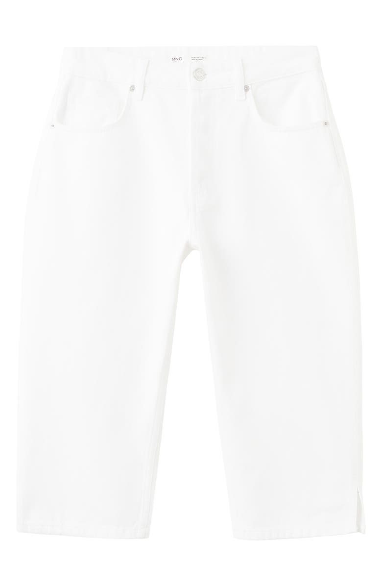 MANGO Featuring Hailey Bieber Straight Leg Capri Jeans, Main, color,