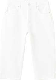 MANGO Starring Hailey Bieber Straight Leg Capri Jeans