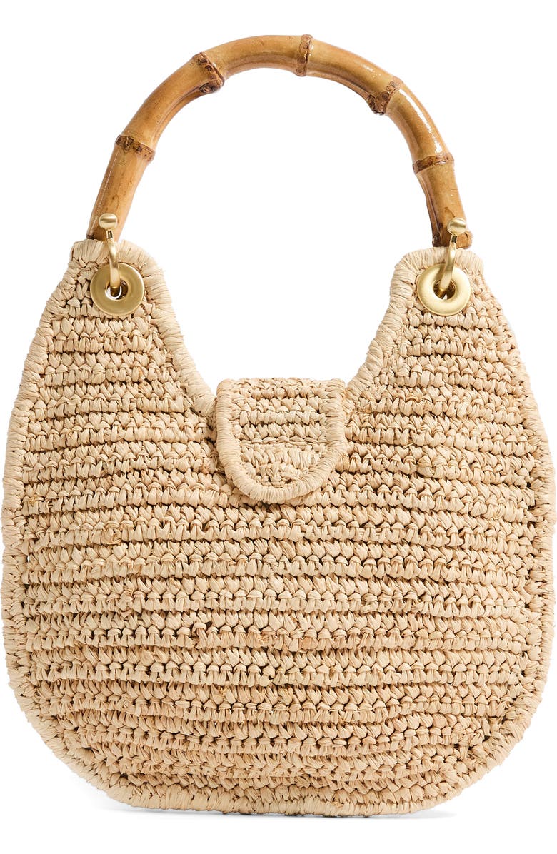 Pamela Munson The Avis Raffia Hobo Bag, Alternate, color, Natural