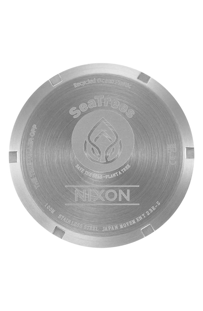 Nixon Time Teller OPP Silicone Strap Watch, 39.5mm, Alternate, color, Black