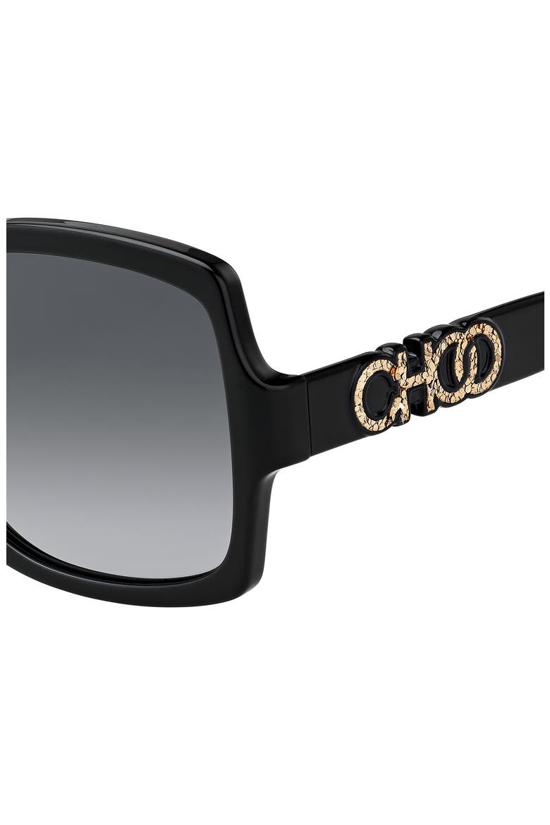 Sammi 55mm Square Sunglasses, Alternate, color, BLACK / DARK GREY SHADED