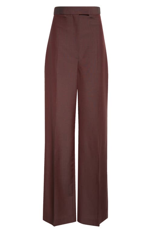 ALEXANDER MCQUEEN MCQUEEN CREASED HIGH WAIST WIDE LEG WOOL TROUSERS
