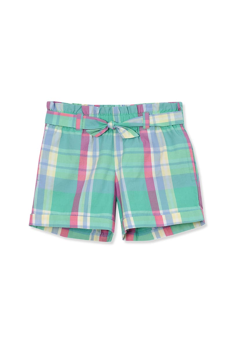 Lands' End Girls Plus Belted Woven Pull On Shorts, Main, color, 