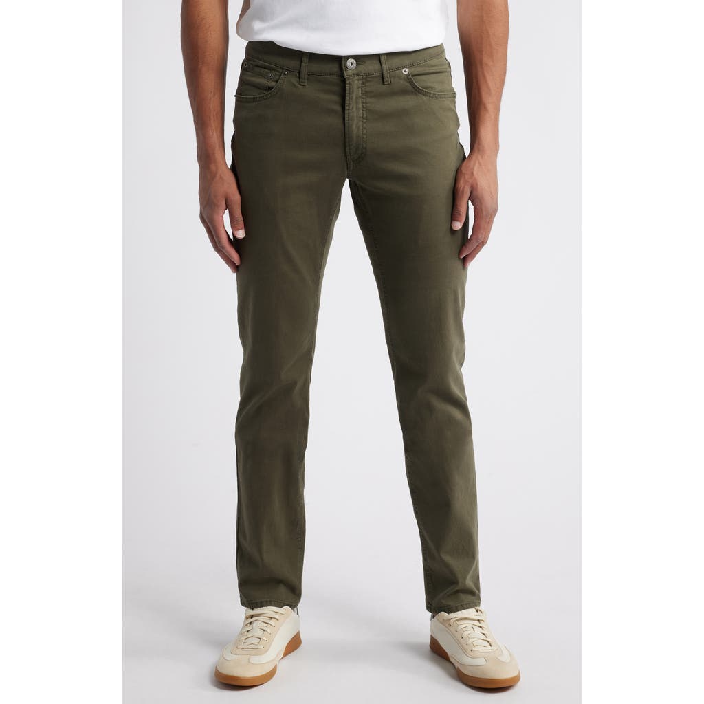 Brax Cadiz Stretch Cotton Straight Leg Pants in Olive  product