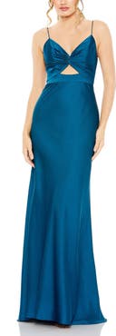 Mac Duggal Tie Front Dress with Keyhole Detail Dress