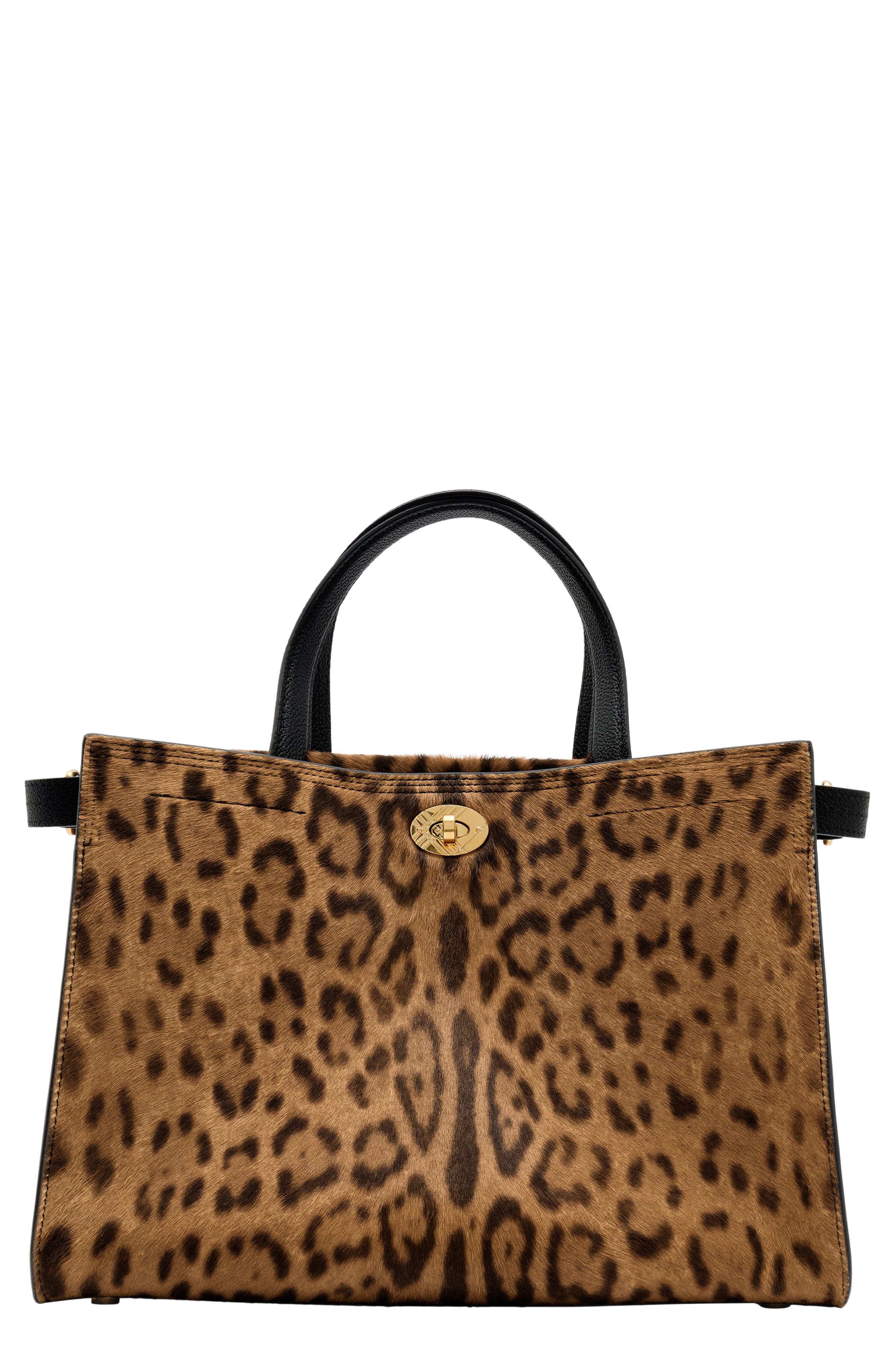 Cotswolds Genuine Calf Hair Tote, Main, color, LEOPARD/ BLACK