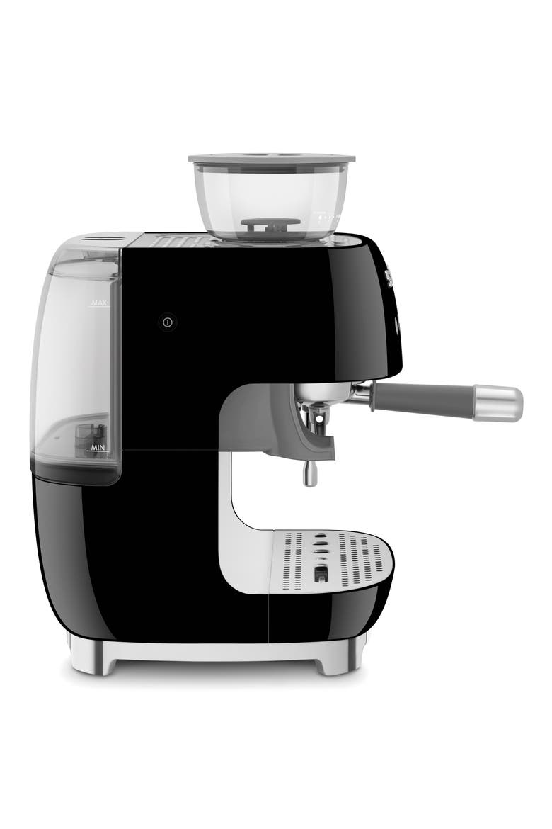 Espresso Machine with Coffee Grinder, Alternate, color, BLACK
