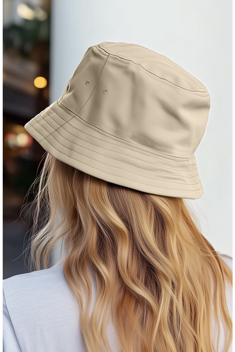 Womens Lil Flower Cotton Bucket Hat, Alternate, color, Sesame Beige