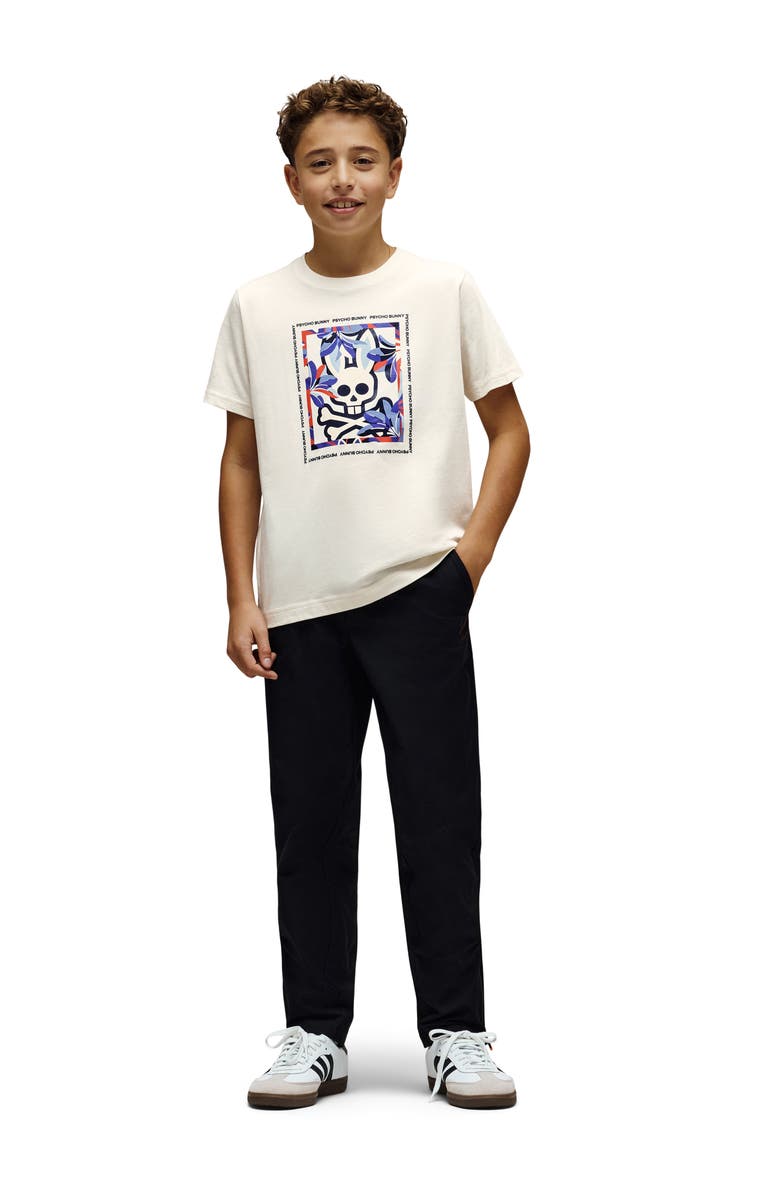 Psycho Bunny Kids' Florian Cotton Graphic T-Shirt, Alternate, color, Pristine