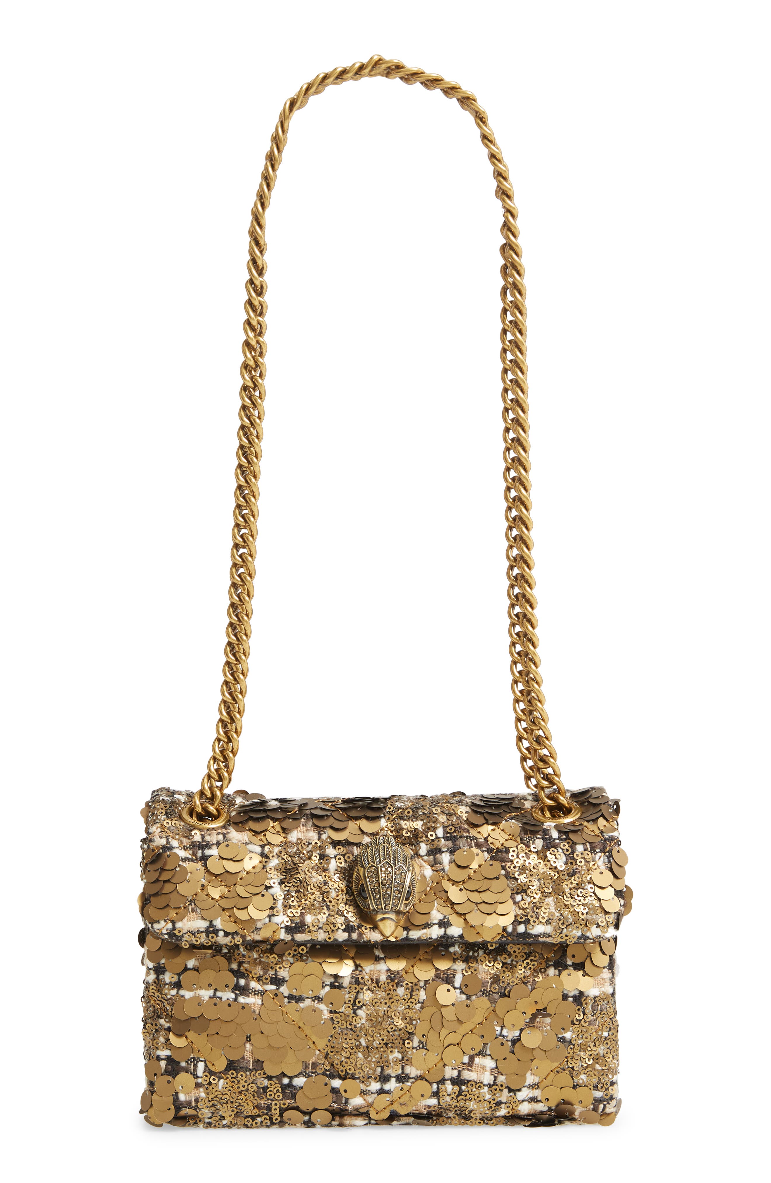 Kurt Geiger London Mini Kens Sequin Crossbody Bag, Main, color, 