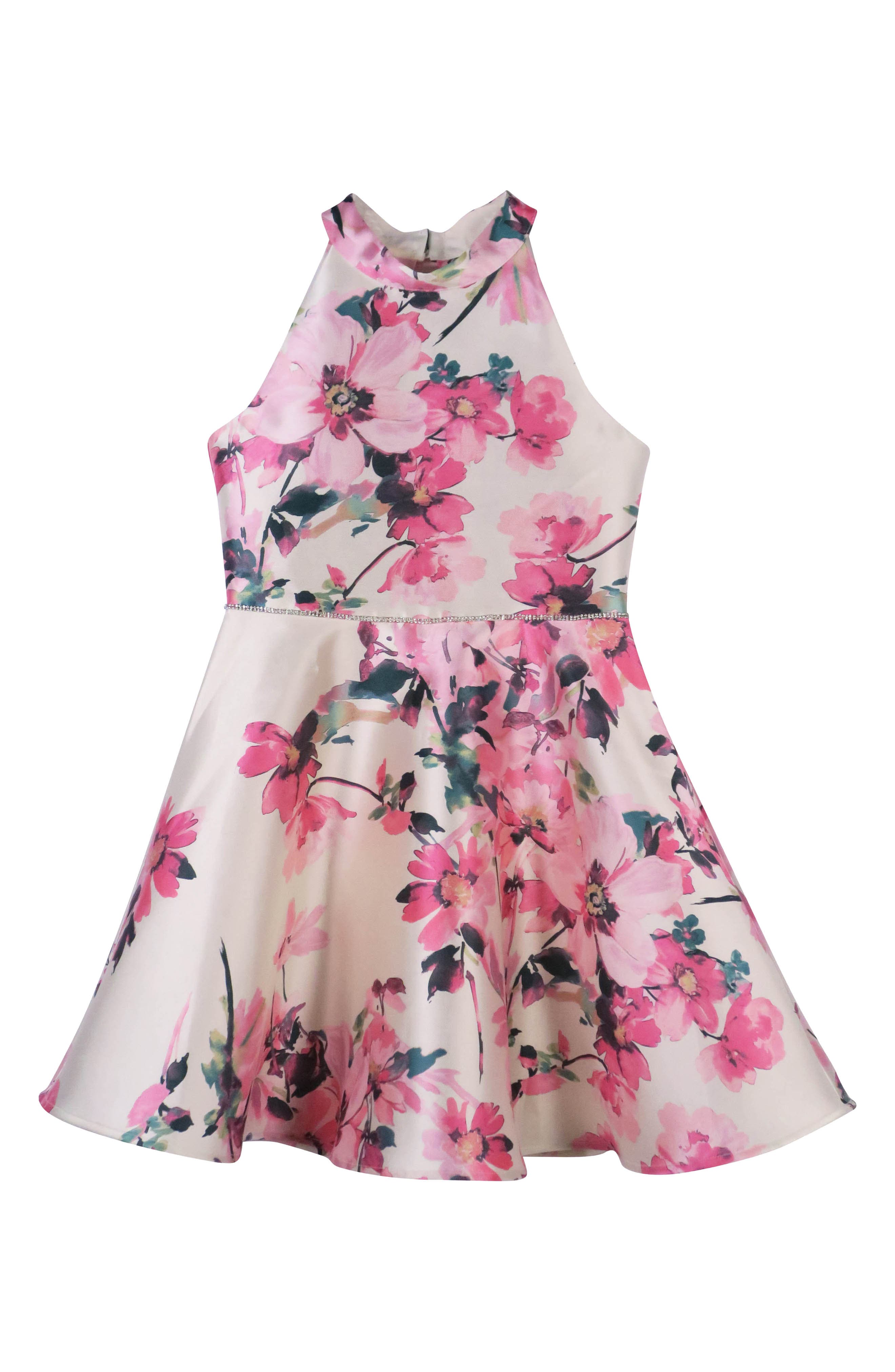 Zunie Kids' Bow Back Mikado Party Dress